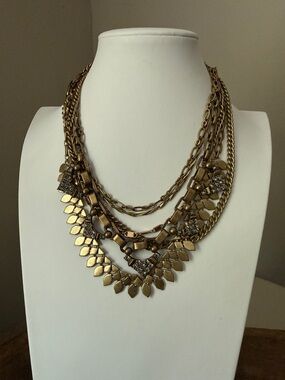 Stella & Dot Multi - Wear Antique Gold Sutton Necklace